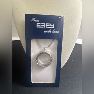 Effy Twisted Silver Circle Necklace Locket